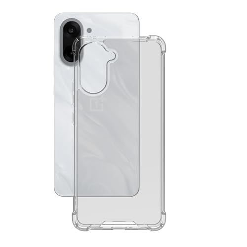 Image of RIGGEAR Shockproof Clear Hybrid Airbag Armor Back Cover Case for OnePlus Nord CE5 / Nord CE 5 5G (Transparent PC and TPU Bumper)