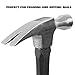 GreatNeck HG16S 16 Oz. Fiberglass Straight Claw Hammer, Carpenter & Contractor Tool for Framing, Building, & Ripping Nails, Durable Drop Forged Steel Hammer