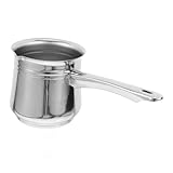 COLLBATH Cafetera Turca de Acero Inoxidable Olla para Bebidas Resistente Cafetera Ergonómica para Uso Diario y Camping