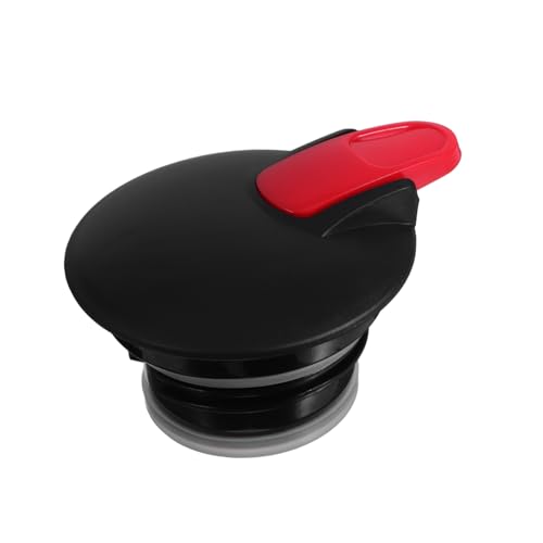 INOOMP Replacement Lid for Coffee Carafe and Thermal Pot, Universal Black-red Pot Lid with Handle Knob Grip, Sturdy Plastic Coffee Pitcher Cover for Kitchen Drink Dispenser Accessories
