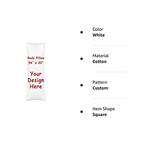 Rr&Ddxu Design Customize Pillowcase, Personalized Throw Pillow, Pet Photo Pillow Cover, Love Photo Pillowcase, Wedding Keepsake Throw Pillow, (54"X 20" White) #TOP7