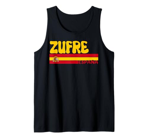 Retro ZUFRE Ciudad España Vintage Estética Vacaciones de Verano Camiseta sin Mangas