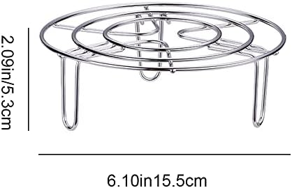Steam Rack Stainless Steel Steamer Basket Durable Trivet Stand for Kitchen Pot Pressure Cooker Fish Eggs Meat