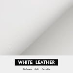 MEWANT Hand Stitched White Leather Steering Wheel Cover Wrap - Image 3