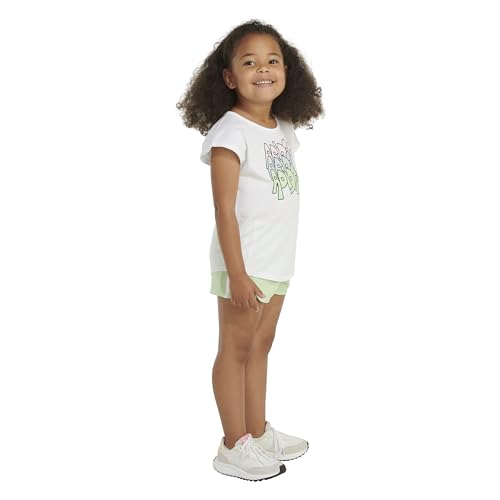 Image of adidas girls Graphic Tee & Gym Shorts T-shirt Set