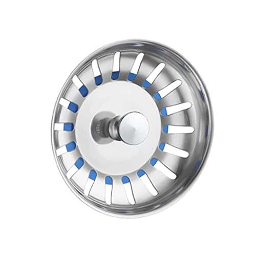 Tapón colador para fregadero de acero inoxidable 80mm 2 unidades miniatura 4