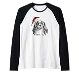 cavalier king charles spaniel - cappello da babbo natale maglia con maniche raglan
