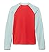Columbia Youth Unisex Sandy Shores Long Sleeve Sunguard, Red Hibiscus/ICY Morn, X-Large