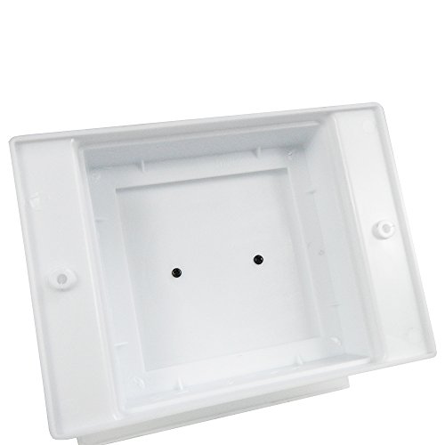 Iglow 2 Pack White Outdoor Garden 4 X 4 Solar Led Post Deck Cap Square Fence Light Landscape Lamp Lawn Wood #TOP3