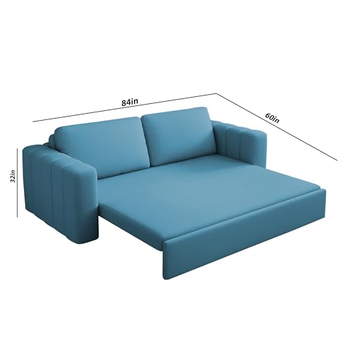 Image of Cisco 3 Seater Sofa Cum Bed for Home & Living Room (Turquoise) | Premium Modern Fabric Sofa | Space-Saving Convertible Bed Sofa | Furniture for Home, Office, Bedroom & Living Room