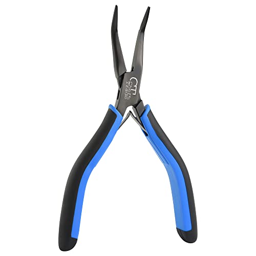 Fish Bone Pliers/Tweezers Stainless Steel Curved With Non-Slip Grip Black