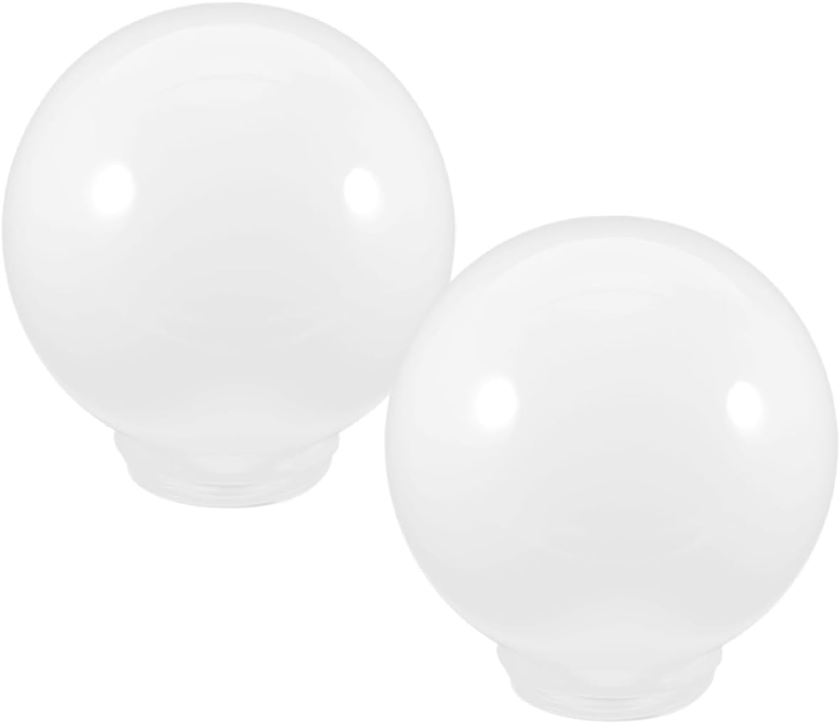 Ciieeo 2PCS Acrylic Lamp Shade Globe Waterproof Outdoor Replacement Cover for Street Lamp Post Sturdy Light Globe Accessory for Garden and Patio Lighting
