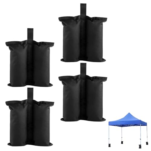 4個セット テント用ウエイトバッグ テント用砂袋 重し袋 持ち手付き 大容量 折り畳み 台風 強風対策 やタープ固定用