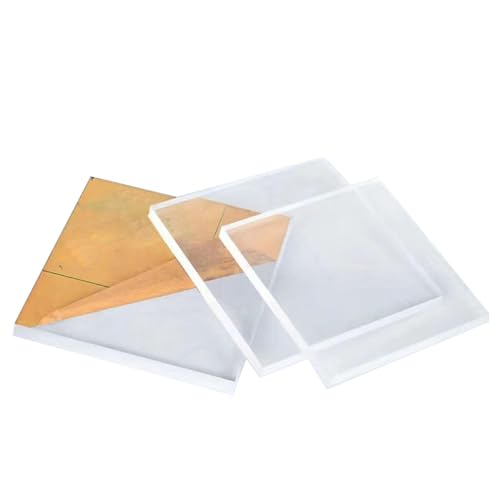 EYRMQWJPC Blocchi acrilici Trasparenti, Lastre acriliche di Spessore 1,5 mm, Dimensioni Multiple, Confezione da 3(21cm x 29.7cm)