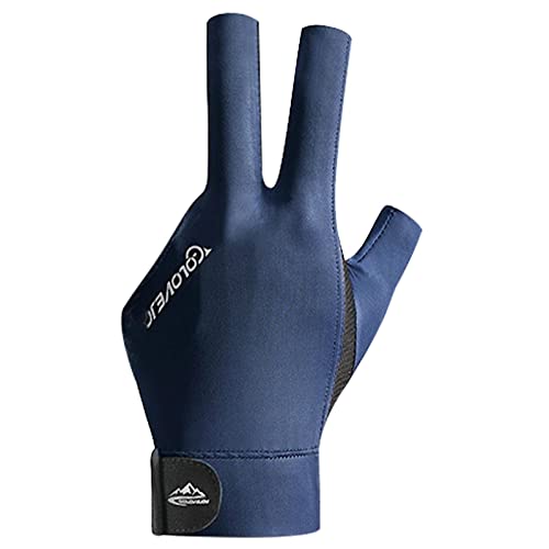 HOMRAA Billiard Glove, Pool Gloves Sport Gloves Non-Slip Billiard Gloves Three Finger with Adhesive,Billiard Gloves for Women & Men Left Hand, Can Be Adjusted to Wear