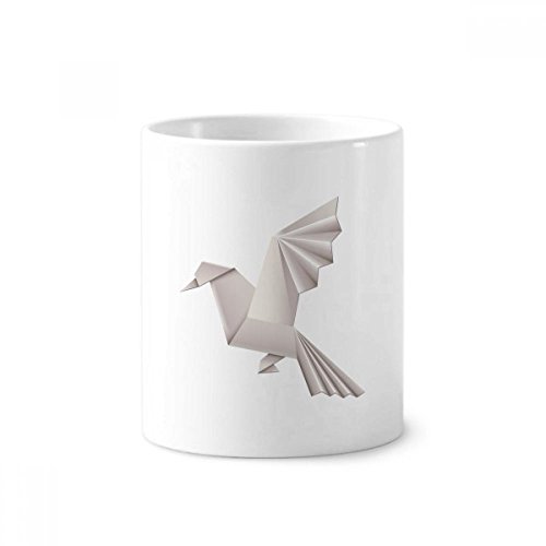 Porte-brosse à dents céramique pigeon origami, l'idée cadeau utile de 9.6cm pour vos proches