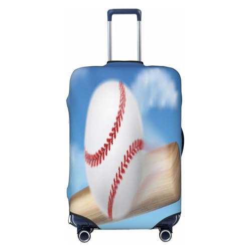 Baseball Bat Hitting Ball Luggage Cover for Suitcase, Suitcase Cover Protector Fit 22-24 Inch Luggage Travel Accessories, M