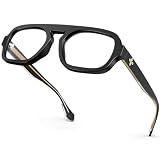 Professional Black Finish: The classic glossy black frame exudes a sharp, authoritative look. Ideal for business meetings and serious gaming sessions where focus is paramount. Stable Gaming Performance: Engineered with non-slip TR90 material and inse...