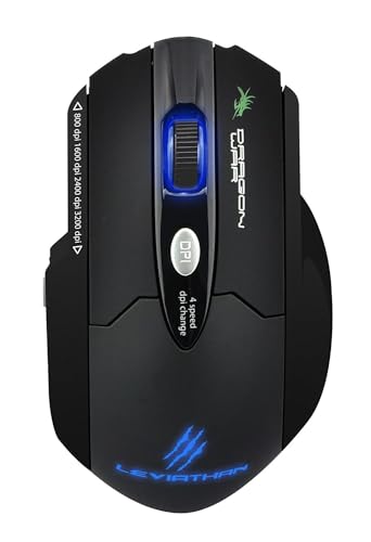 Dragonwar Leviathan 3200DPI Gaming-Maus mit Blauer LED und 6 Tasten - Schwarz, ELE-G1 Leviathan Gaming Laser Mouse