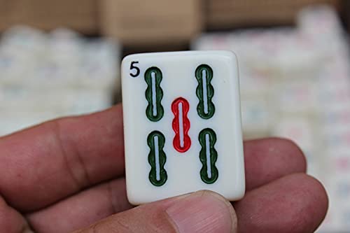 Florauspicious Chinese Mahjong Set - With 146 Large Size Tiles, 2 Dice Chinese Style Game For Travel, Family Gathering, Party #TOP5