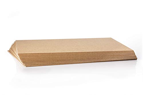 Bildershop-24 10 Stück MDF Platte - 2,5 mm - Holzzuschnitt in 15 X 15 cm - 150 X 150 mm
