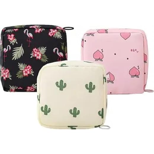 AASAISH Storage Bag 3Pcs Portable Menstrual Pad