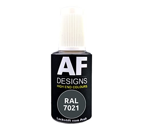 Alex Flittner Designs Stylo de retouche RAL 7021 noir gris mat mat 20 ml Stylo de réparation acrylique peinture retouche bois métal meubles salle de bain