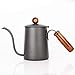 Yongyu Chenzinan Mango de Madera de la Mano del pote del café Fino Boca Pot Goteo Largo Boca café Ollas de Acero Inoxidable de 600 ml Tea Pot (Color : Black)