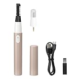 ロゼンスター まつ毛カーラー ポイントエステ ビューラー USB充電式 Type-C to Type-A 束感 セパレート 2WAY アイメイク 温熱ケア スティックタイプ ベージュ AER824EX