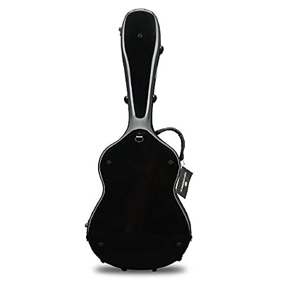 Crossrock CRF1000CBK Fiberglass Classical Guitar Case Hardshell- Backpack Style for 4/4 Full Size in Black
