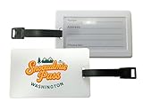 Snoqualmie Pass Washington Typographic Design Souvenir Luggage Tag