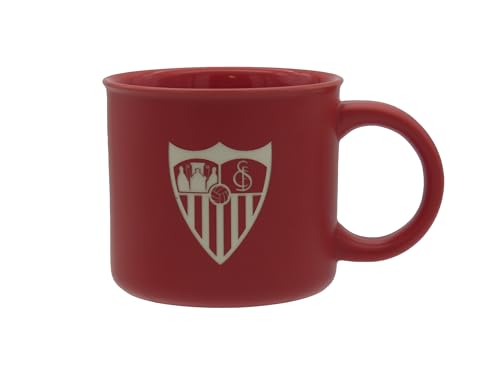 CYPBRANDS Sevilla, Taza, Desayunos, Menaje, Tazas Originales, Color Rojo, Producto Oficial