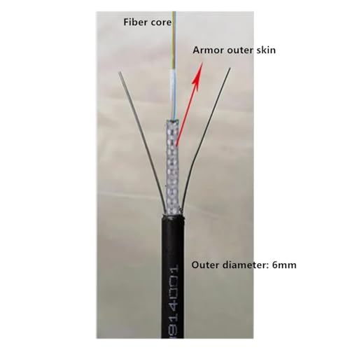 Câble fibre optique extérieur blindé SC monomode 2 conducteurs rigide 30m - 2