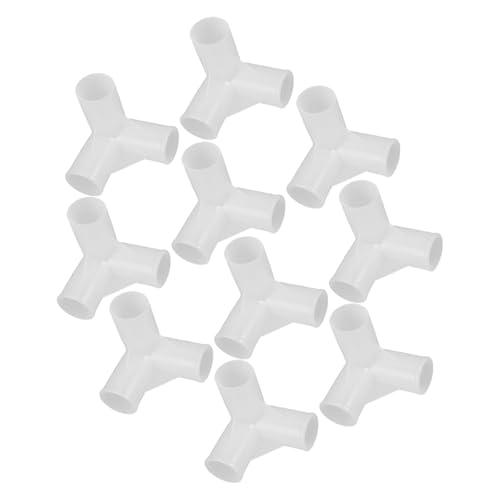 SUPVOX Conectores de Plástico para Zapatero de 25 Mm, Acoplamientos de Barra de Ropa de 3 Vías, Piezas de Repuesto para Armario Portátil, 10 Unidades Hebillas de Conexión para Sistema