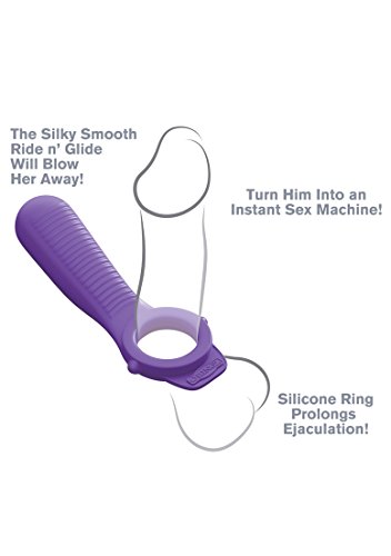 Anillo vibrador para noches románticas y juegos de pareja en color lila 2