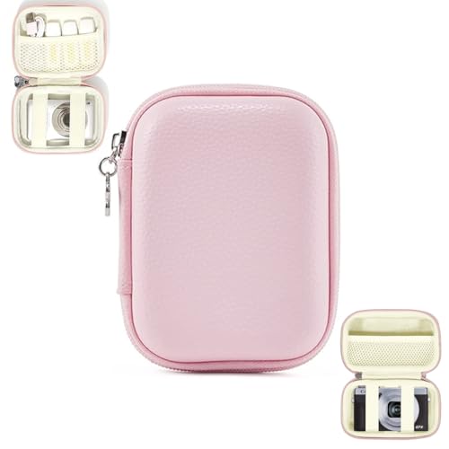 Kompakte Digitalkameratasche, Digitalkamera Tasche Kompatibel mit CAMKORY, Kodak PIXPRO FZ45, Lecran, VAHOIALD, Canon IXUS 285 HS, Umipyiza, YLSHGXFC, AOREGRE, Duluvulu, Hart Reise Tragen Tasche-Rosa