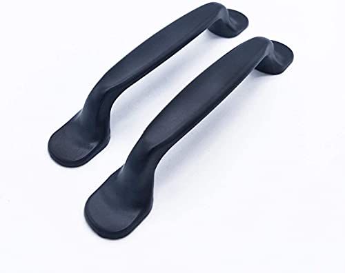 Tiradores de cajones en forma de arco de aluminio negro para puertas de gabinetes de 96 mm 2
