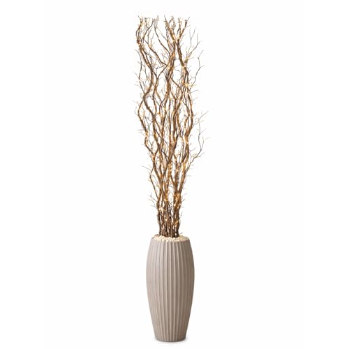 INDA-Exclusiv Lichterzweige braun mit 80 LEDs Leuchtzweig Lichterkette Beleuchtung Dekoration Zweig