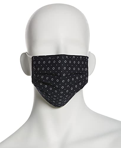 Perry Ellis Standard Reusable Pleated Woven Fabric Face Masks (Pack of 3, Assorted Prints and Colors)
