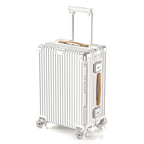 Varyleap Check in Luggage with Spinner Wheels and TSA Approved Polycarbonate Hard Shell Suitcase with Aluminum Frame Zipperless Lightweight Luggage for Business Travel (White, 24in) by Varyleap - Used condition - US$115.45