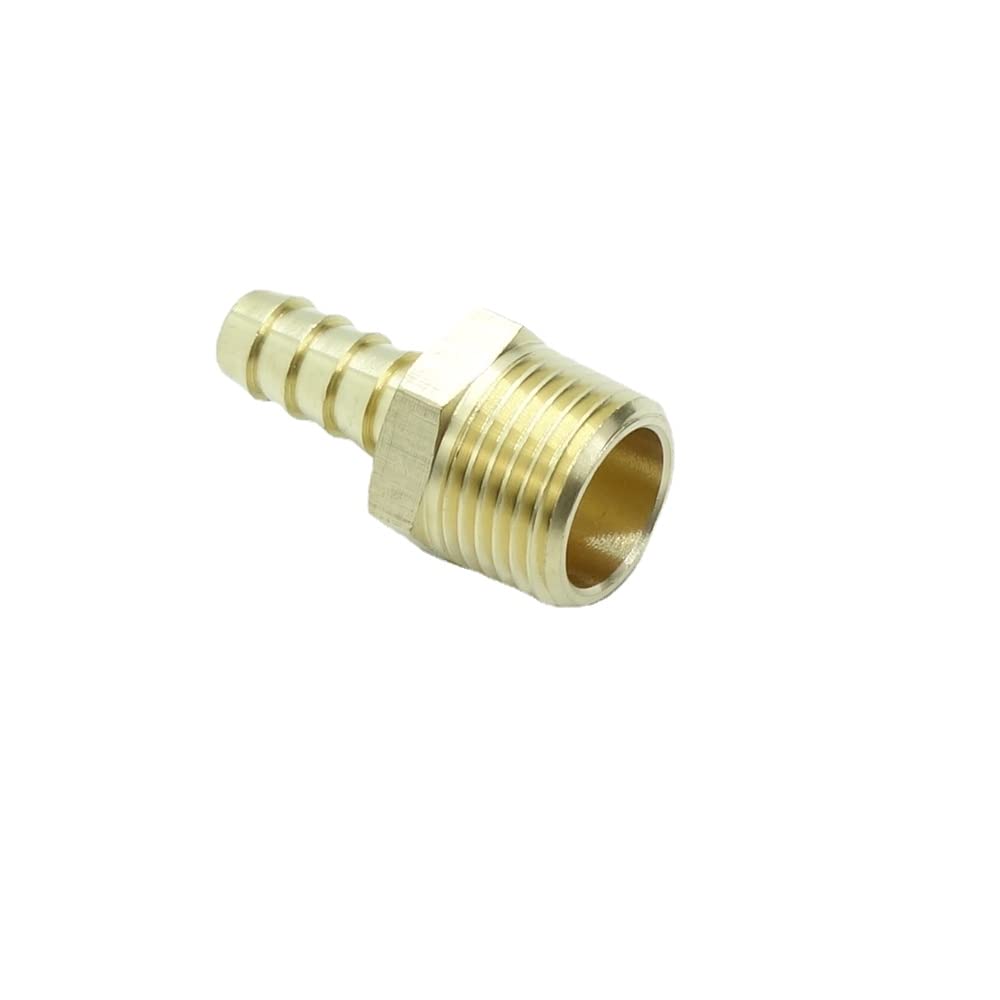 5 Pcs Brass Hose Barb Fittings 1/2" Barb to 1/2 NPT Male Pipe Adapter — view 21