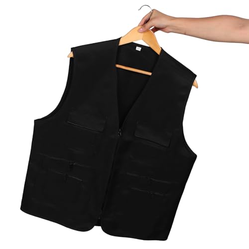 Chaleco de pesca multibolsillos Mipcase de algodon y poliester para hombre 6