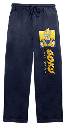 Dragon Ball Z Goku Character Adult Navy Graphic Pajama Pants