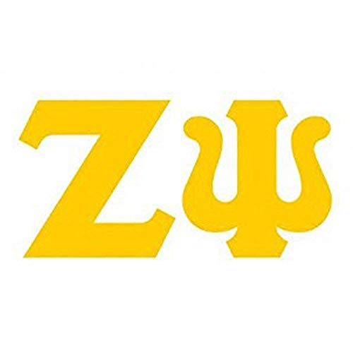 Zeta Psi Big Greek Letter Window Sticker Decal 8 Inches Athletic Gold #TOP2