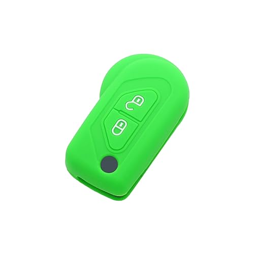 BROVACS Silicone Cover Protector Case Holder Skin Jacket Compatible with CITROEN 2 Button Flip Remote Key Fob CV4311 Light Green