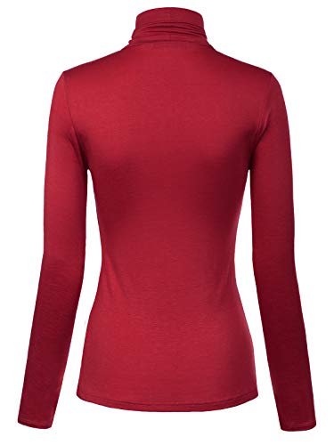 Image of MixMatchy Women's Slim Lightweight Long Sleeve Pullover Turtleneck Mock Shirts Base Layer Undershirts Active Tops