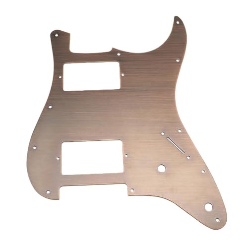 Pickguard guitare métal HH 11 trous en aluminium brossé pour une finition custom