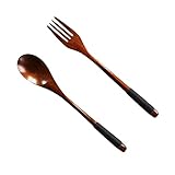 Photo Gallery autsuppl set di forchetta e cucchiaio in giapponese posate riutilizzabili da 22.5 cm utensili leggeri e portatili per uso quotidiano Photo Gallery autsuppl set di forchetta e cucchiaio in giapponese posate riutilizzabili da 22.5 cm utensili leggeri e portatili per uso quotidiano