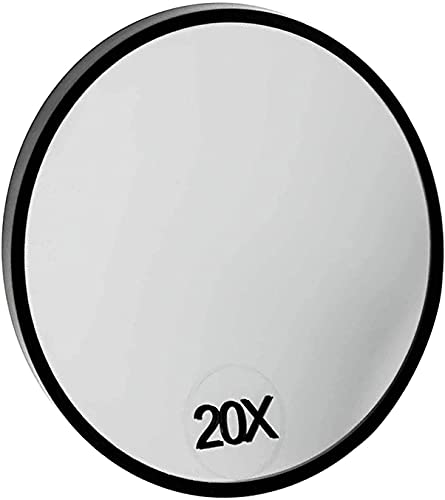ASPIRE UK Magnifying Mirror Eye Makeup - 20 X Magnified Vanity Mirror - Professional Pocket Vanity Mirror for Eyebrow Tweezing and Makeup