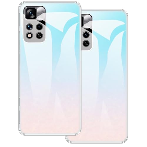 UOGNADGD 2�� TPU�P�[�X Xiaomi Redmi Note 11 Pro 5G China �Ƃ̌݊������� �X�}�z�J�o�[ - �ϏՌ��t���L�V�u���ی�A�N�Z�T���[ �����J�b�g���H (�N���A+�N���A)